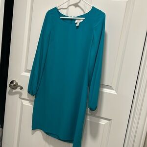 Belle Badgley Mischka Shift Dress teal green size 2